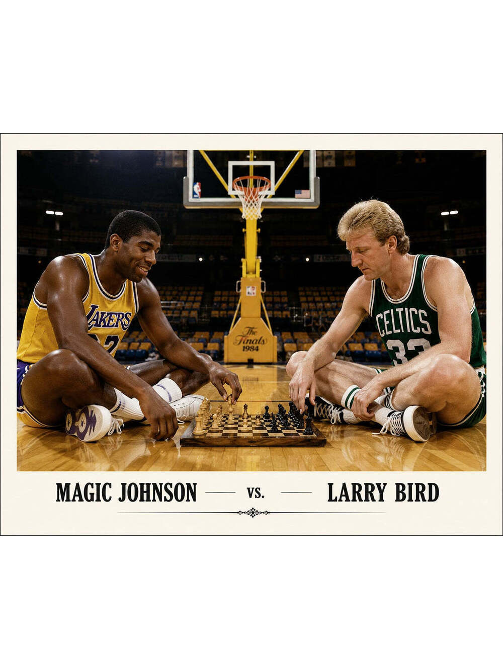 4331 Magic Johnson vs Larry Bird Across The Board Chess Brings Everyone Together